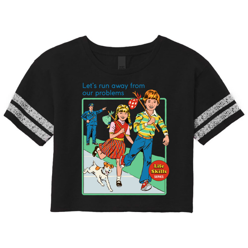 Let's Run Away From Our Problem Scorecard Crop Tee by cm-arts | Artistshot