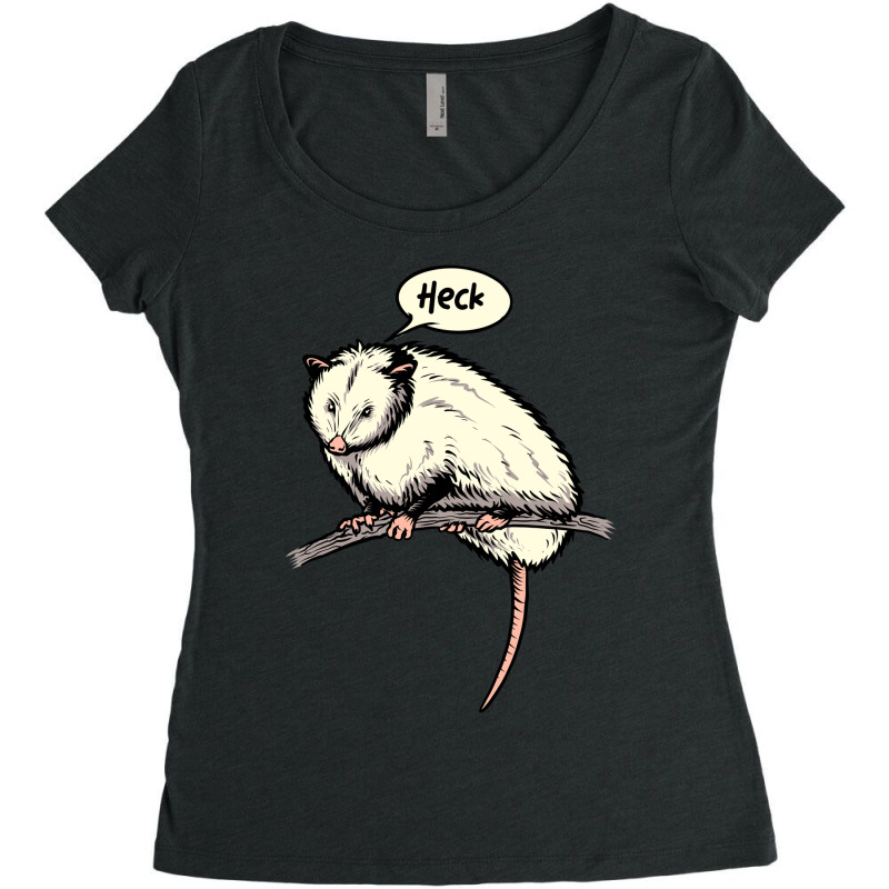 Opossum Heck Yeah Women's Triblend Scoop T-shirt | Artistshot