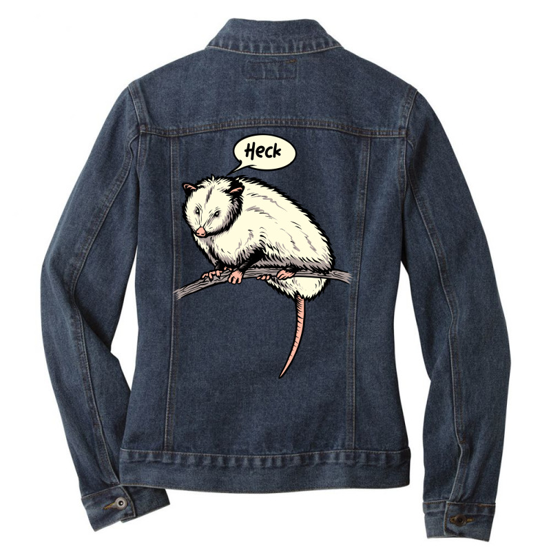 Opossum Heck Yeah Ladies Denim Jacket | Artistshot