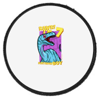 Rawr! I'm 7 Birthday Boys 7th Birthday Dino Noasaurus Round Patch | Artistshot