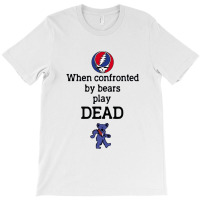 Bear Play Dead With Flower Grateful T-shirt | Artistshot