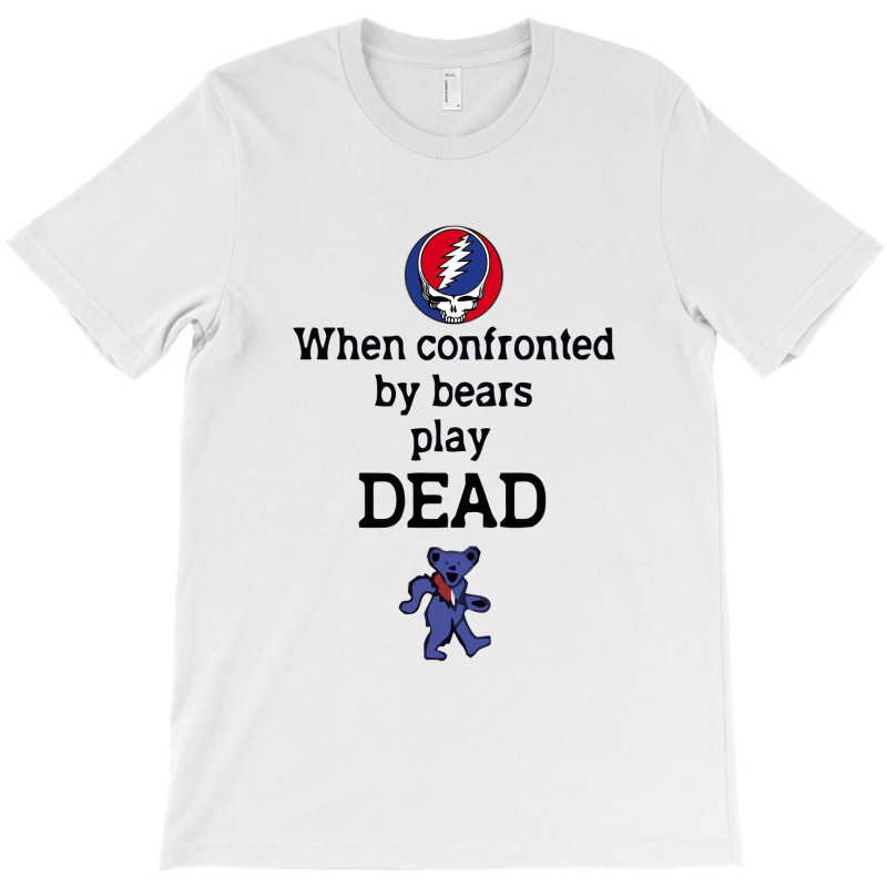 Bear Play Dead With Flower Grateful T-shirt | Artistshot