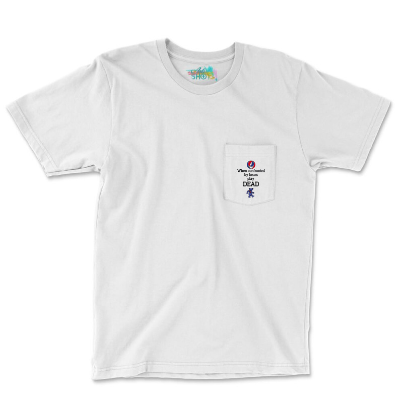 Bear Play Dead With Flower Grateful Pocket T-shirt | Artistshot