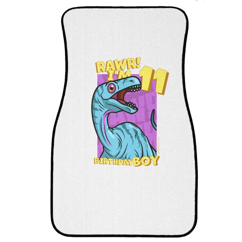 Rawr! I'm 11 Birthday Boys 11th Birthday Dino Noasaurus Front Car Mat | Artistshot