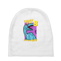 Rawr! I'm 8 Birthday Boys 8th Birthday Dino Noasaurus Baby Beanies | Artistshot