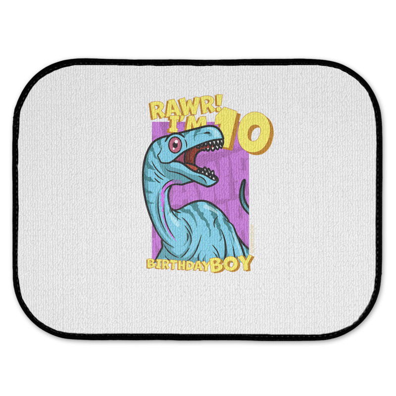 Rawr! I'm 10 Birthday Boys 10th Birthday Dino Noasaurus Rear Car Mat | Artistshot