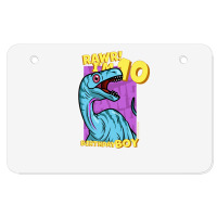 Rawr! I'm 10 Birthday Boys 10th Birthday Dino Noasaurus Atv License Plate | Artistshot