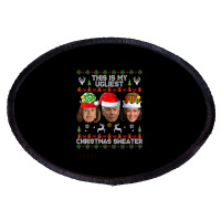 This Is My Ugliest Christmas Sweater Funny Joe Biden Kamala T Shirt Oval Patch | Artistshot