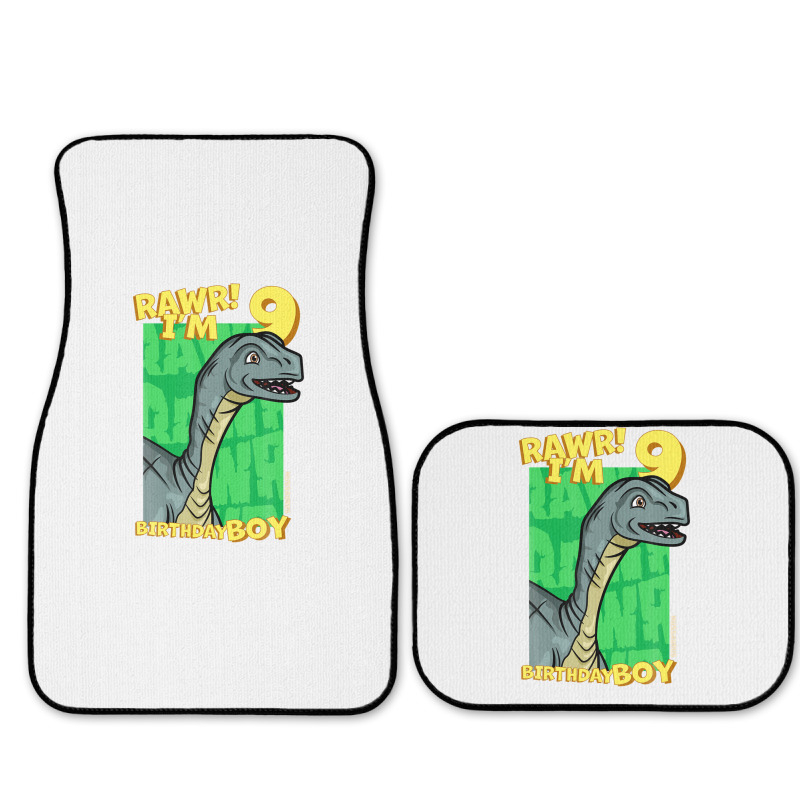 Rawr! I'm 9 Birthday Boys 9th Birthday Dino Mussaurus Full Set Car Mats | Artistshot