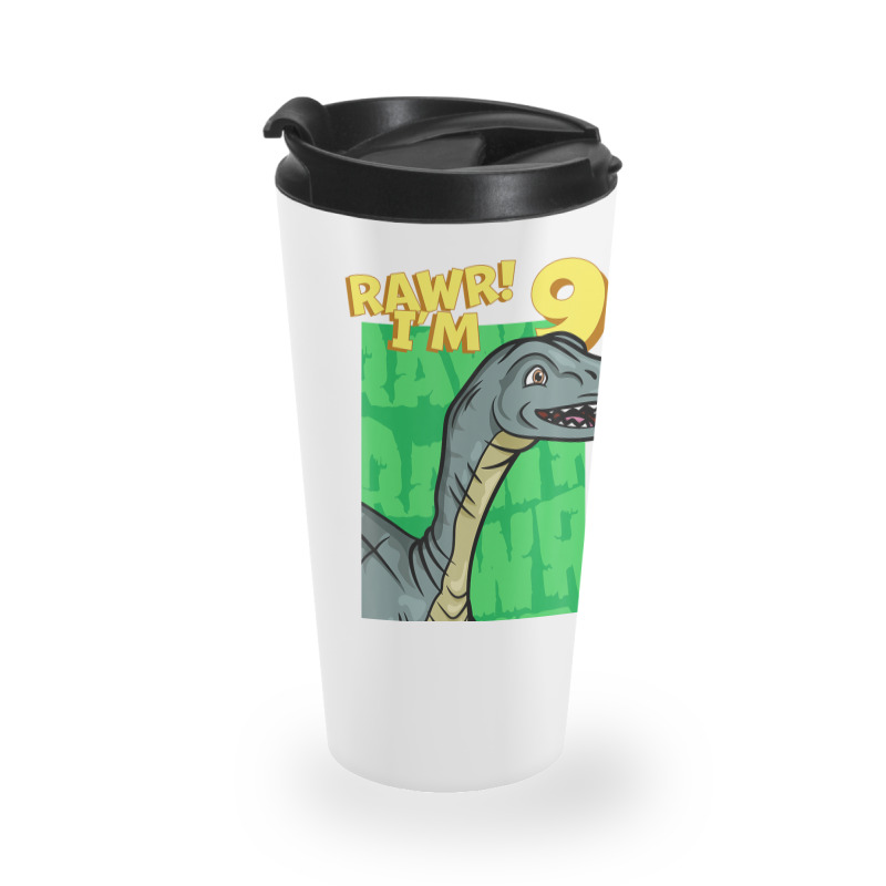 Rawr! I'm 9 Birthday Boys 9th Birthday Dino Mussaurus Travel Mug | Artistshot