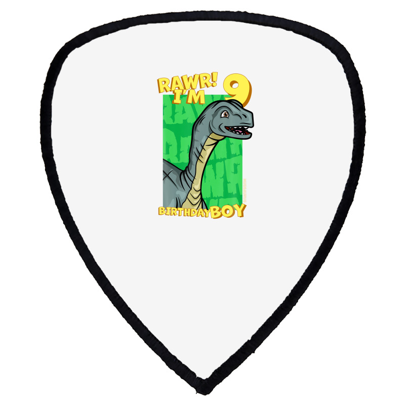 Rawr! I'm 9 Birthday Boys 9th Birthday Dino Mussaurus Shield S Patch | Artistshot