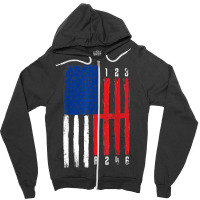 Gears Shift American Flag Muscle Car 6 Vintage Mechanic T Shirt Zipper Hoodie | Artistshot