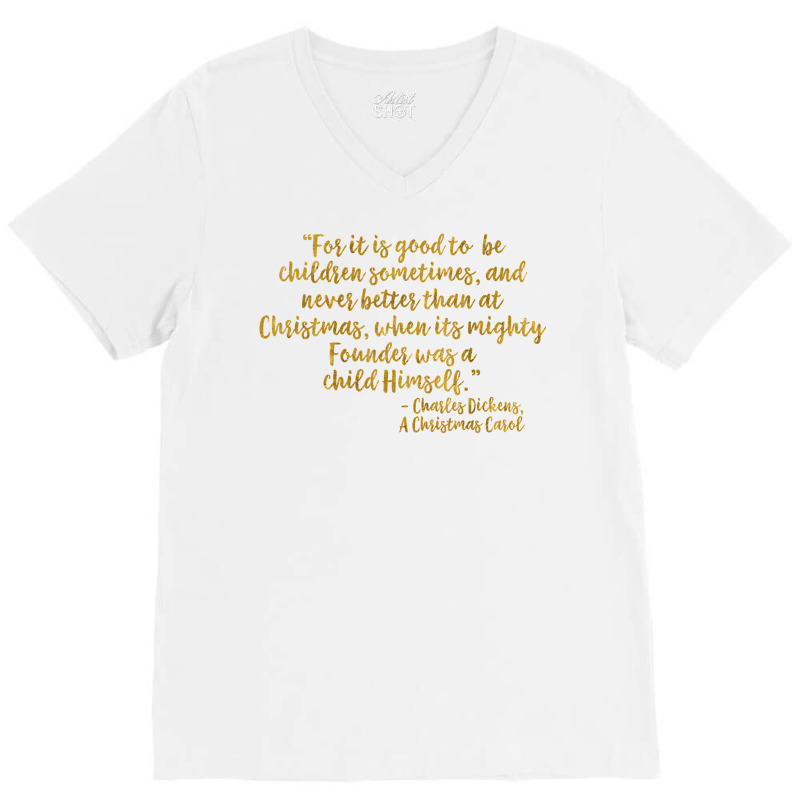 Founder Lord Jesus Christ Faux Gold Christmas Carol T Shirt V-neck Tee | Artistshot