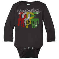 Unapologetically Dope Bling Rhinestone Black Girl Christmas T Shirt Long Sleeve Baby Bodysuit | Artistshot