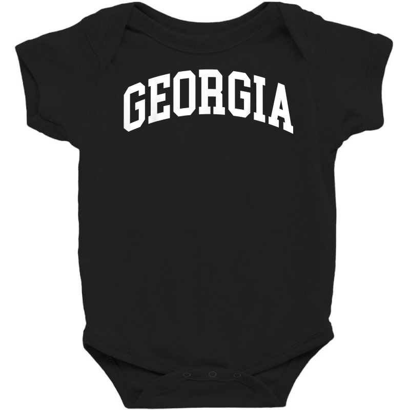 Georgia Us College Font Proud American Usa States T Shirt Baby Bodysuit by cm-arts | Artistshot