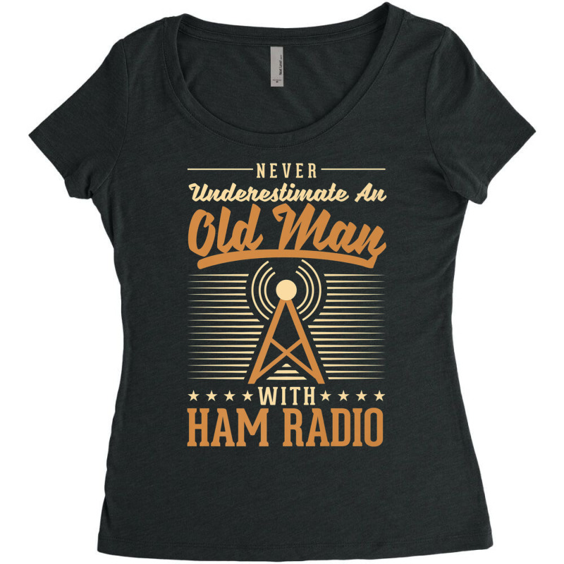 Amateur Radio Operator Old Man Amateur Radio Premium T Shirt Women's Triblend Scoop T-shirt by cm-arts | Artistshot