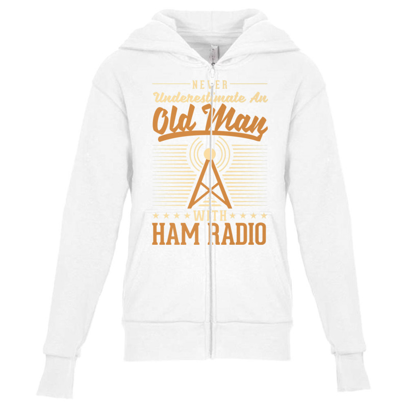 Amateur Radio Operator Old Man Amateur Radio Premium T Shirt Youth Zipper Hoodie by cm-arts | Artistshot