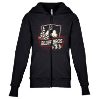 Bluff Bros   Texas Hold'em Gambling Casino Gambler Poker T Shirt Youth Zipper Hoodie | Artistshot