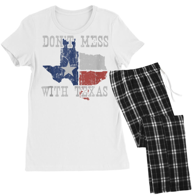 Don't Mess With Vintage Texas Longhorn Lone Star State Shirt Tank Top Women's Pajamas Set by cm-arts | Artistshot