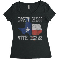 Don't Mess With Vintage Texas Longhorn Lone Star State Shirt Tank Top Women's Triblend Scoop T-shirt | Artistshot