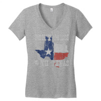 Don't Mess With Vintage Texas Longhorn Lone Star State Shirt Tank Top Women's V-neck T-shirt | Artistshot