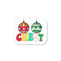 Chest Nuts Matching Chestnuts Funny Christmas Couples Chest Premium T Sticker | Artistshot