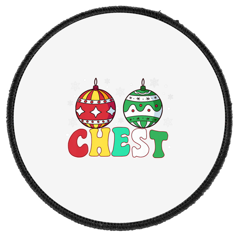 Chest Nuts Matching Chestnuts Funny Christmas Couples Chest Premium T Round Patch | Artistshot