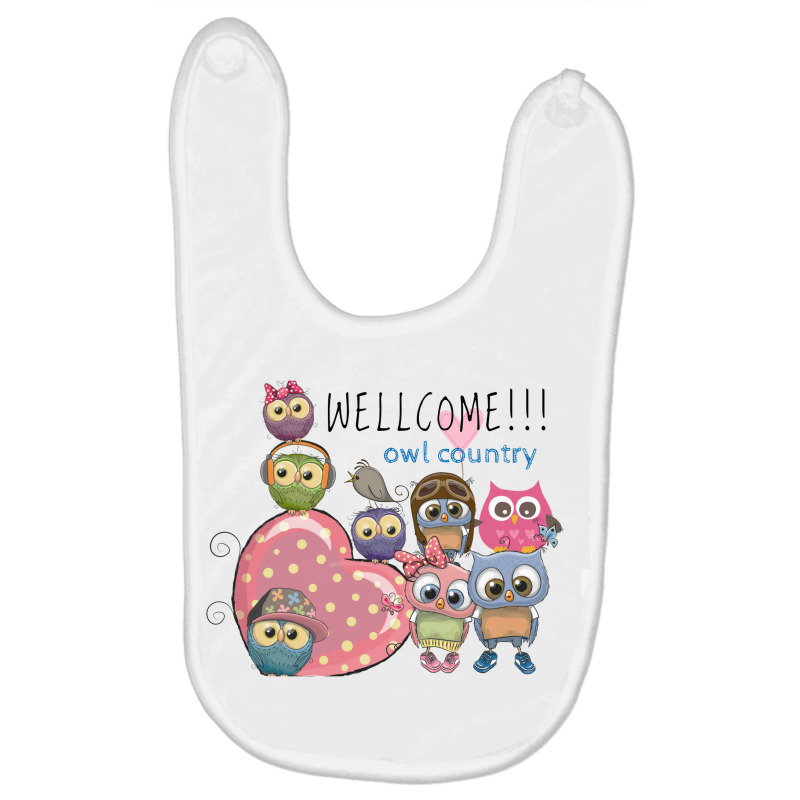 Wellcome Owl Country Baby Bibs | Artistshot