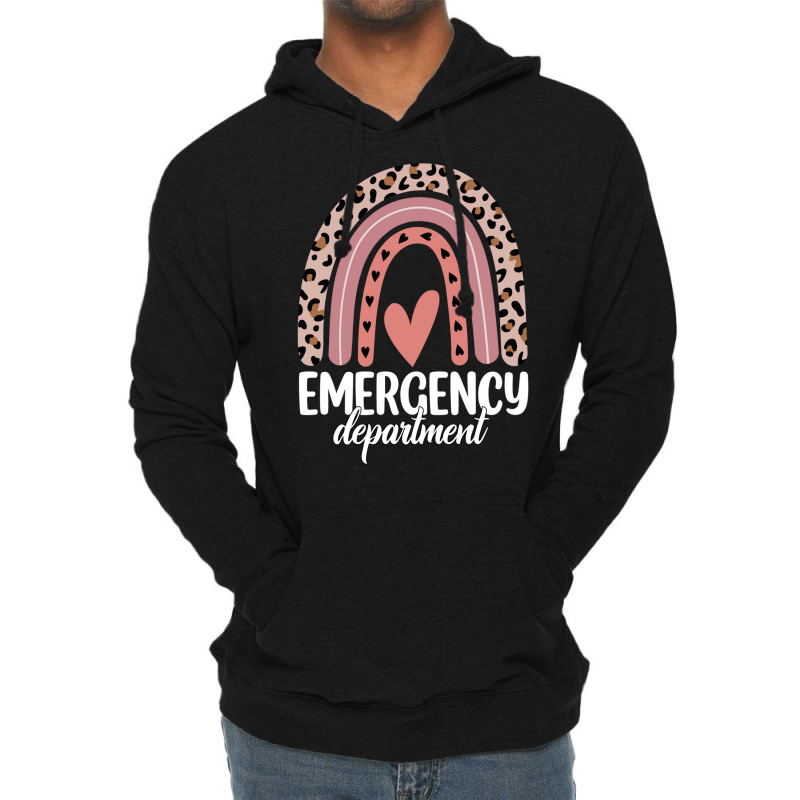 Emergency Department Rainbow Leopard Emergency Room Nursing Long Sleev Lightweight Hoodie | Artistshot