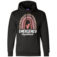 Emergency Department Rainbow Leopard Emergency Room Nursing Long Sleev Champion Hoodie | Artistshot