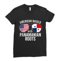 American Raised With Panamanian Roots Usa Panama Flag Tank Top Ladies Fitted T-shirt | Artistshot