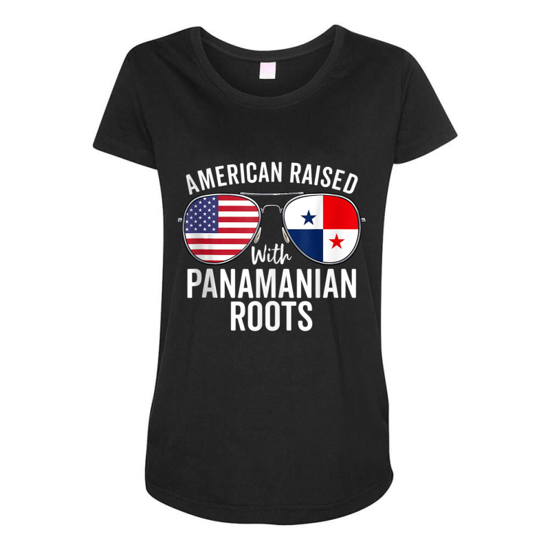 American Raised With Panamanian Roots Usa Panama Flag Tank Top Maternity Scoop Neck T-shirt by cm-arts | Artistshot