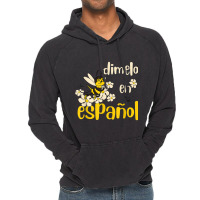 Dimelo En Espanol Cute Bee Spanish Teacher Maestra Bilingue T Shirt Vintage Hoodie | Artistshot