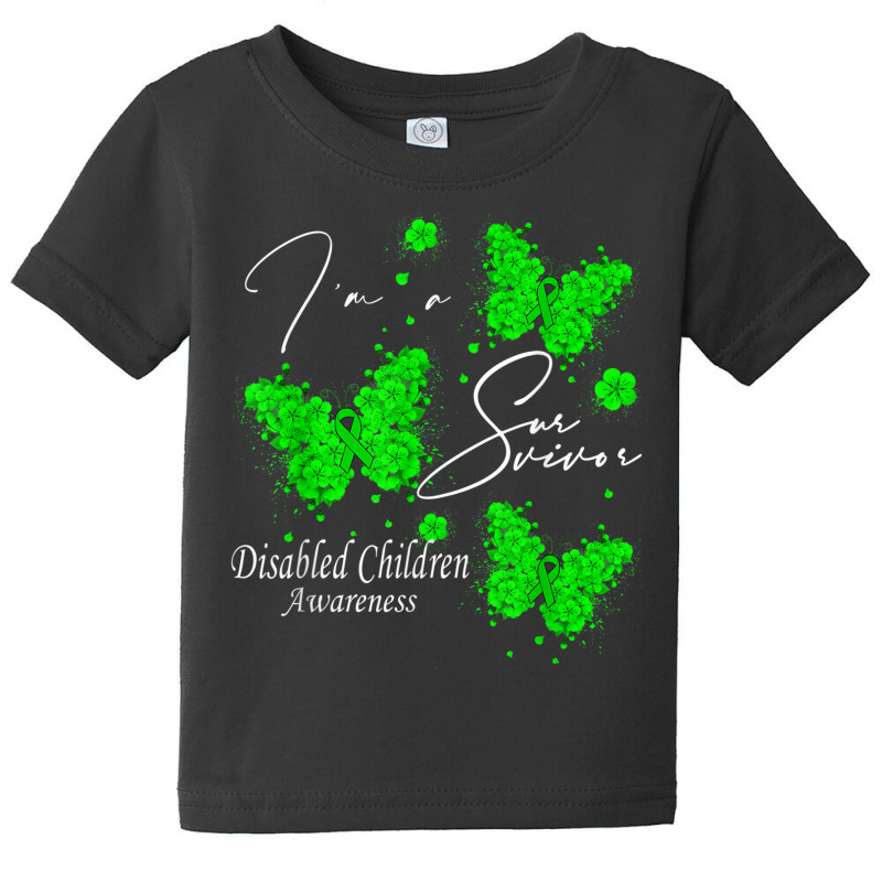 I'm A Survivor Disabled Children Awareness Butterfly T Shirt Baby Tee by cm-arts | Artistshot