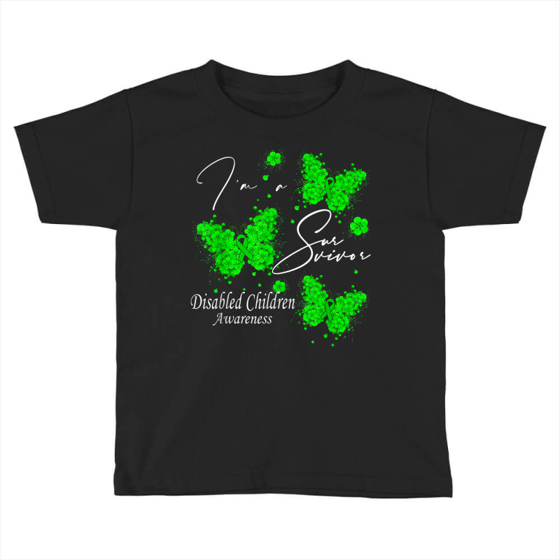 I'm A Survivor Disabled Children Awareness Butterfly T Shirt Toddler T-shirt by cm-arts | Artistshot