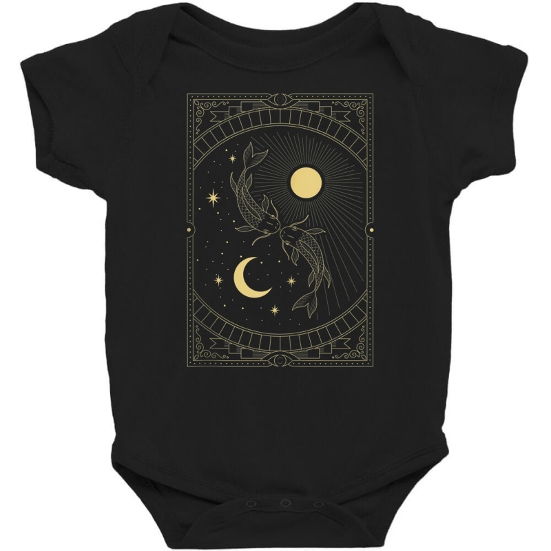 Celestial Sun Moon Cycle Pagan Wiccan Ying Yang Tarot Card Tank Top Baby Bodysuit | Artistshot