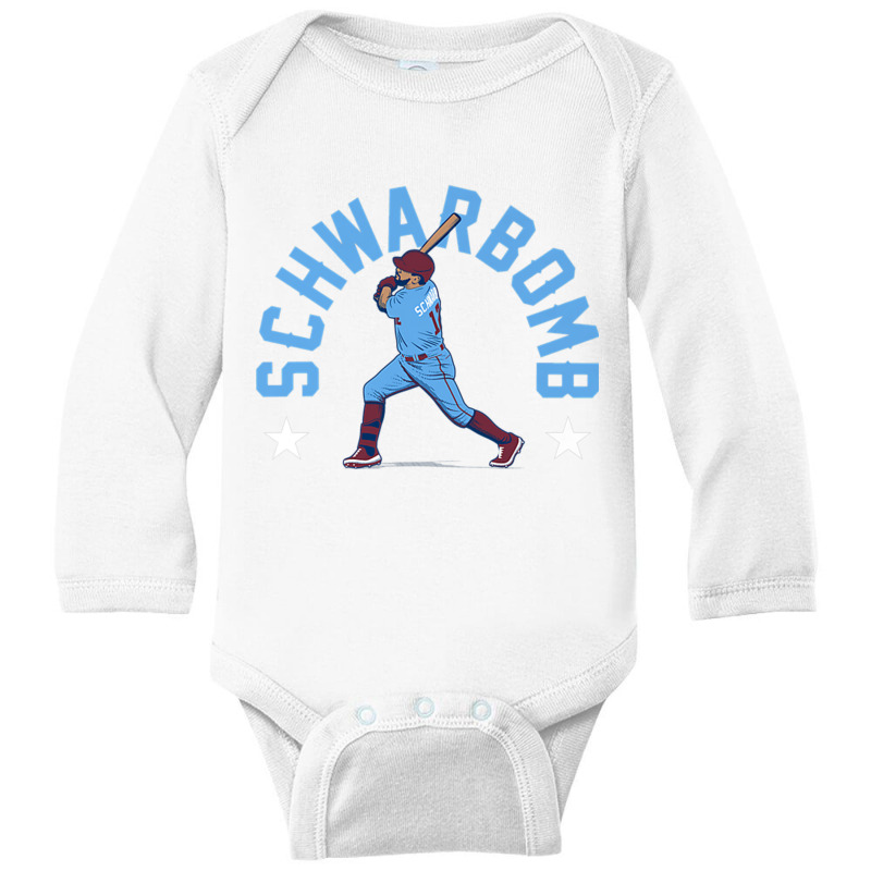 Kyle Schwarber Kids Baby Romper - Philadelphia Baseball Kyle Schwarber  Philadelphia Schwarbomb WHT