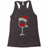 Womens Santa Hat Wine Bling Christmas Rhinestone Bling V Neck T Shirt Racerback Tank | Artistshot