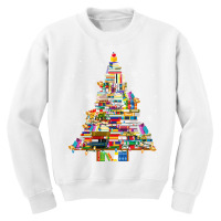 Christmas Library Tree Lights For Librarian And Book Lover Long Sleeve Youth Sweatshirt | Artistshot