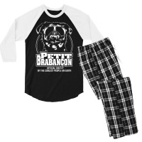 Funny Petit Brabancon Coolest People Dog Saying Dog Premium T Shirt Men's 3/4 Sleeve Pajama Set | Artistshot