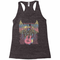 Rock & Roll Free Spirit World Tour Guitar Fire Wings Thunder T Shirt Racerback Tank | Artistshot