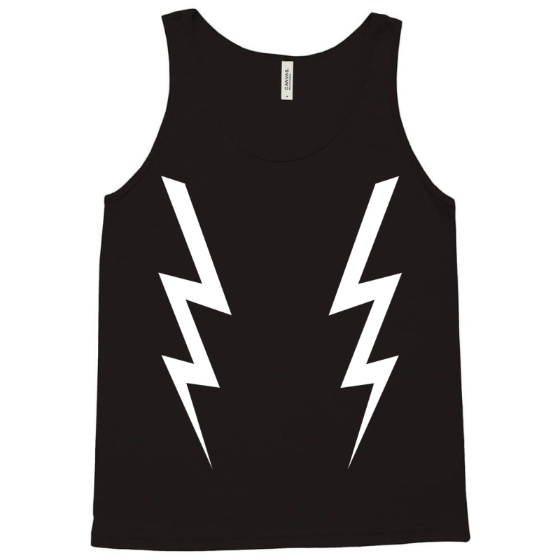 Awesome White Lightning Bolt Boosh Sweatshirt Tank Top by cm-arts | Artistshot