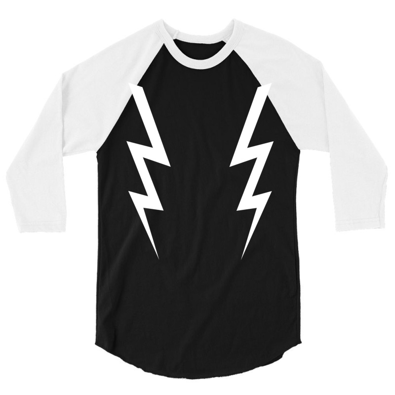 Awesome White Lightning Bolt Boosh Sweatshirt 3/4 Sleeve Shirt by cm-arts | Artistshot