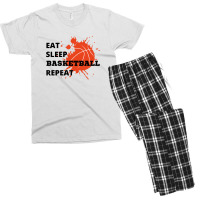 Eat Sleep Basketball Repeat, Basketball Funny Men's T-shirt Pajama Set | Artistshot