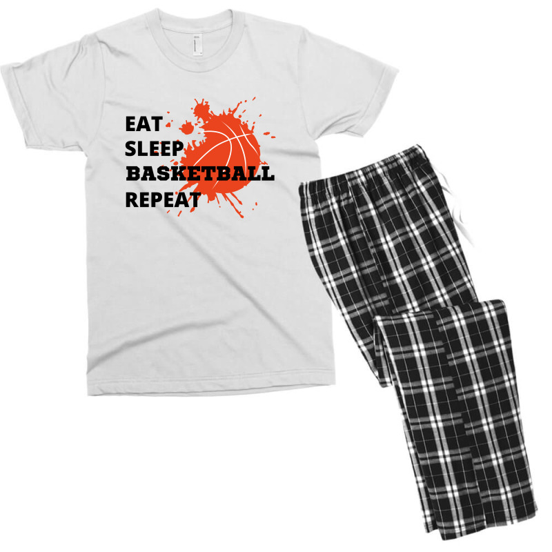 Eat Sleep Basketball Repeat, Basketball Funny Men's T-shirt Pajama Set by khaerul anwar | Artistshot