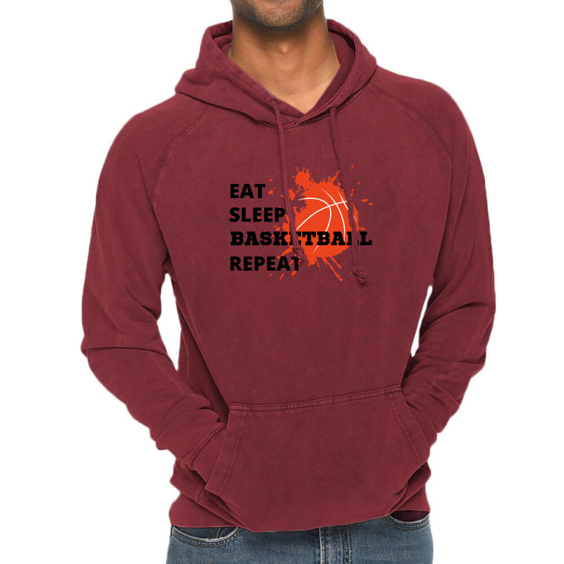 Eat Sleep Basketball Repeat, Basketball Funny Vintage Hoodie by khaerul anwar | Artistshot