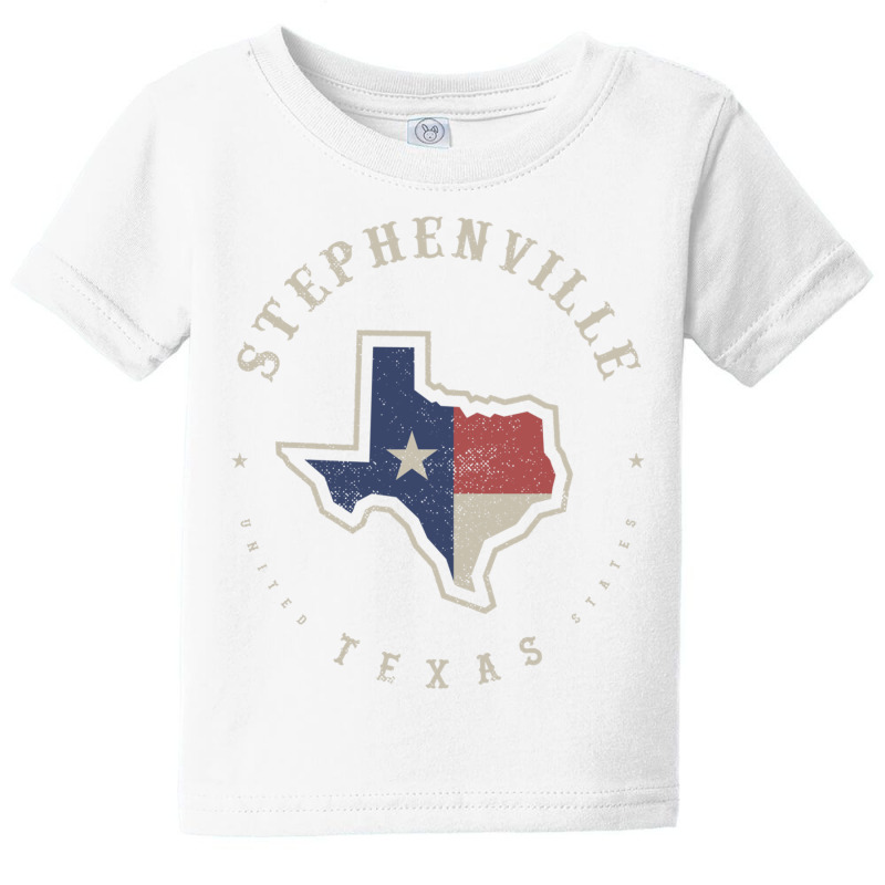 Vintage Stephenville Texas State Flag Map Souvenir Gift Long Sleeve T Baby Tee by cm-arts | Artistshot