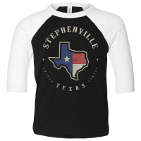 Vintage Stephenville Texas State Flag Map Souvenir Gift Long Sleeve T Toddler 3/4 Sleeve Tee | Artistshot