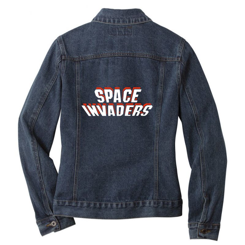 Space Invaders Ladies Denim Jacket by cm-arts | Artistshot