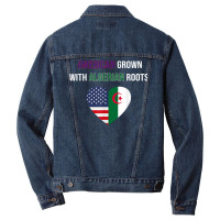 American Grown With Algerian Roots T Shirt Men Denim Jacket | Artistshot